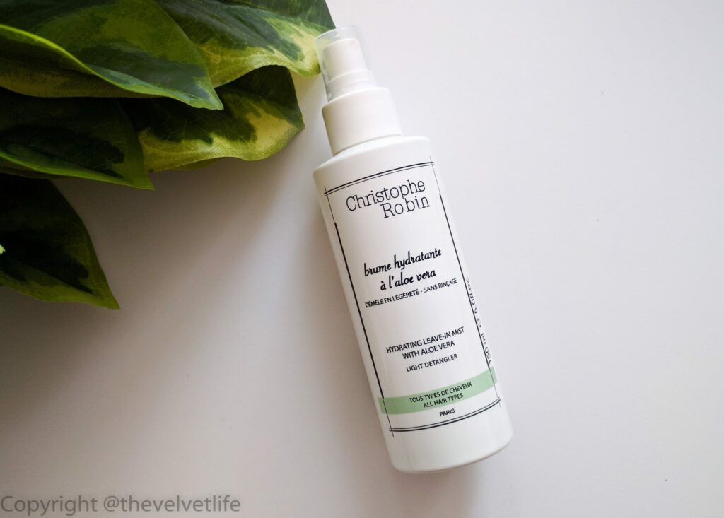 Christophe Robin Hydrating leave-in mist with Aloe Vera review