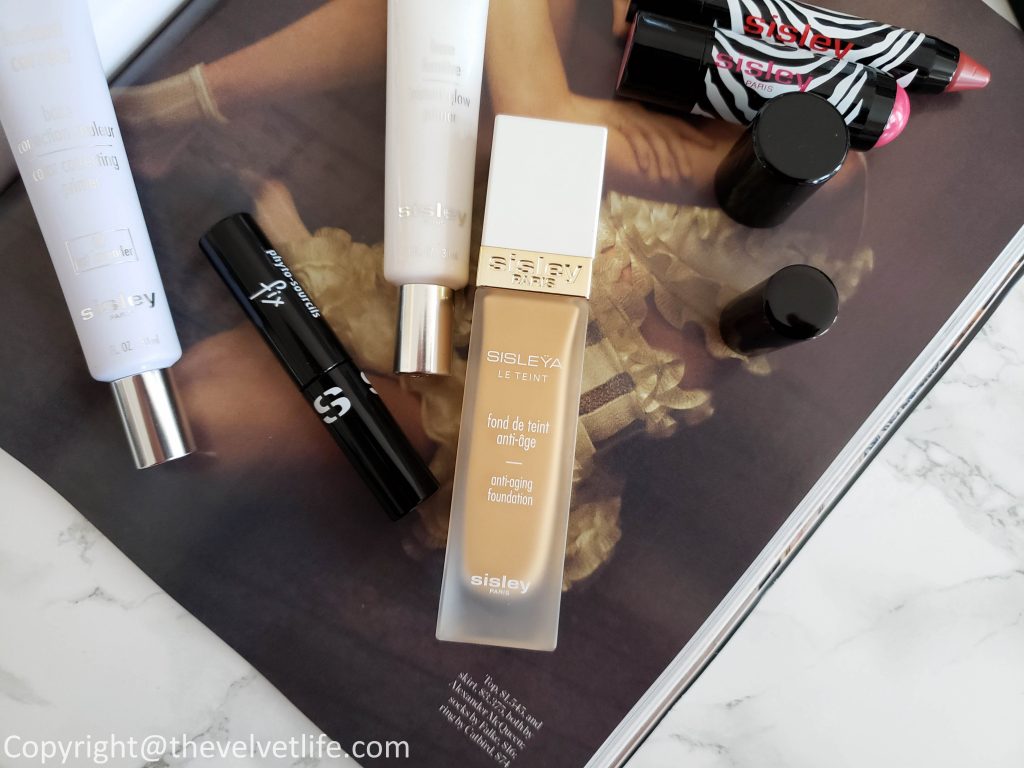 Sisleÿa Le Teint Anti-aging foundation, Instant Eclat, Phyto-Blush Twist, and Phyto-Lip Twist