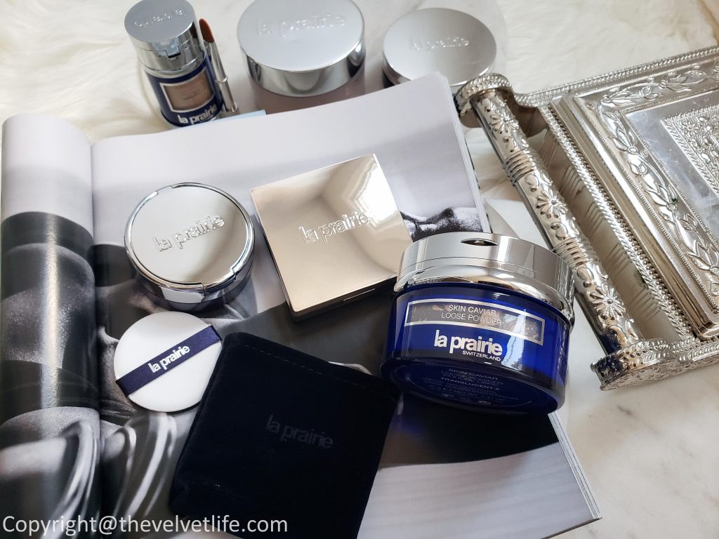 Review and swatches of the new La Prairie Skin Caviar Loose Powder & La Prairie Skin Caviar Powder Foundation