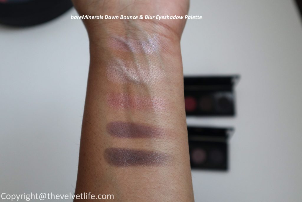 New bareMinerals Bounce & Blur Collection - review and swatches of full collection - 2 eyeshadow palettes in dusk and dawn, 4 blushes