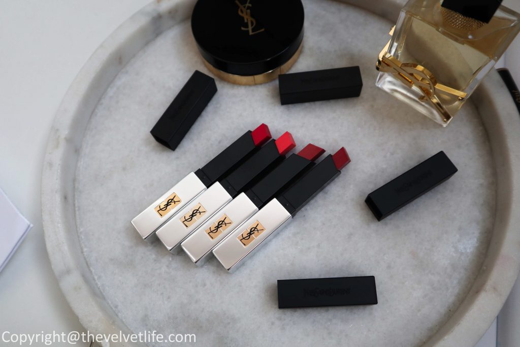 New ysl Yves Saint Laurent Rouge Pur Couture The Slim Sheer Matte review and swatches