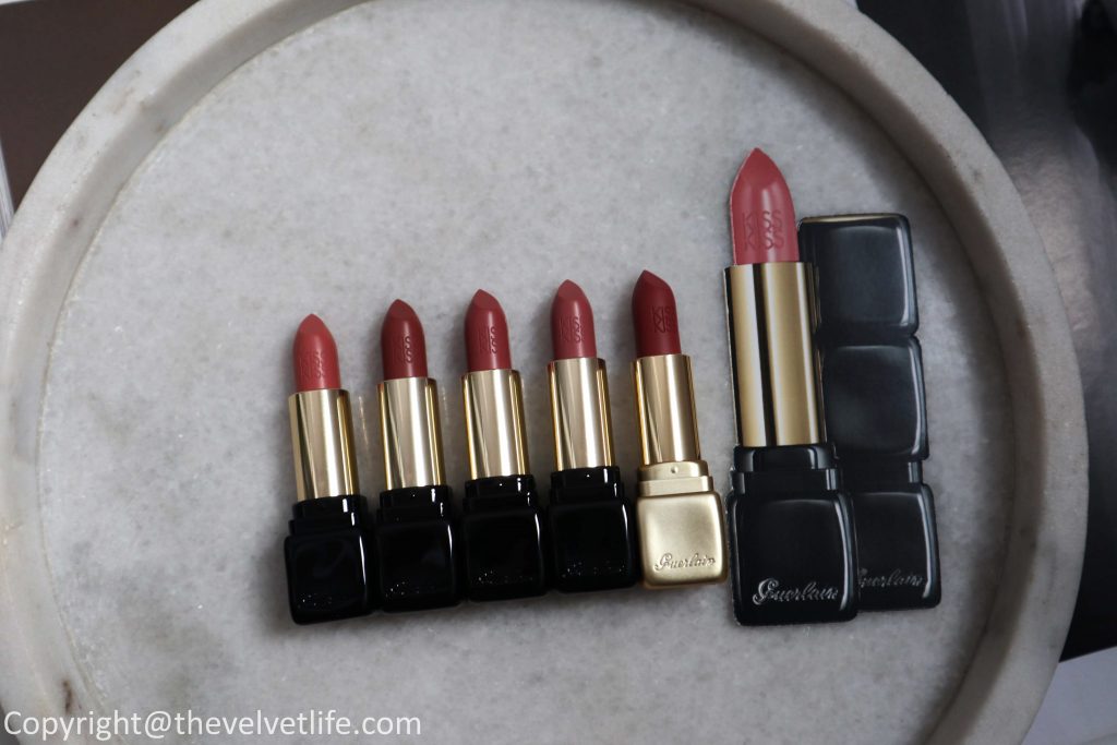 Guerlain new matte and satin KISSKISS lipsticks review swatches in shades 306 Very nude, 307 nude flirt, 308 nude lover, m308 blazing nude, 309 honey nude