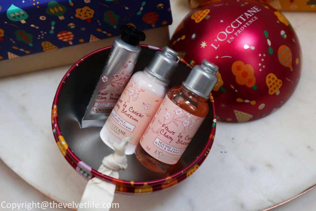 Loccitane Holiday 2019 new launches and gift sets have holiday ornaments, harmonious candle duo, Shea butter dreams, holiday hand cream trio, bouquet