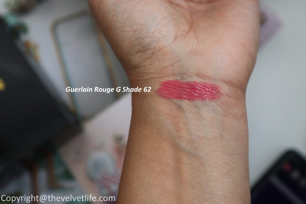 Guerlain Cherry Blossom Spring Collection 2020 review swatches Guerlain Meteorites Happy Glow, Guerlain Rouge G Lipstick 61, 62, Abeille Royale Youth Watery Oil