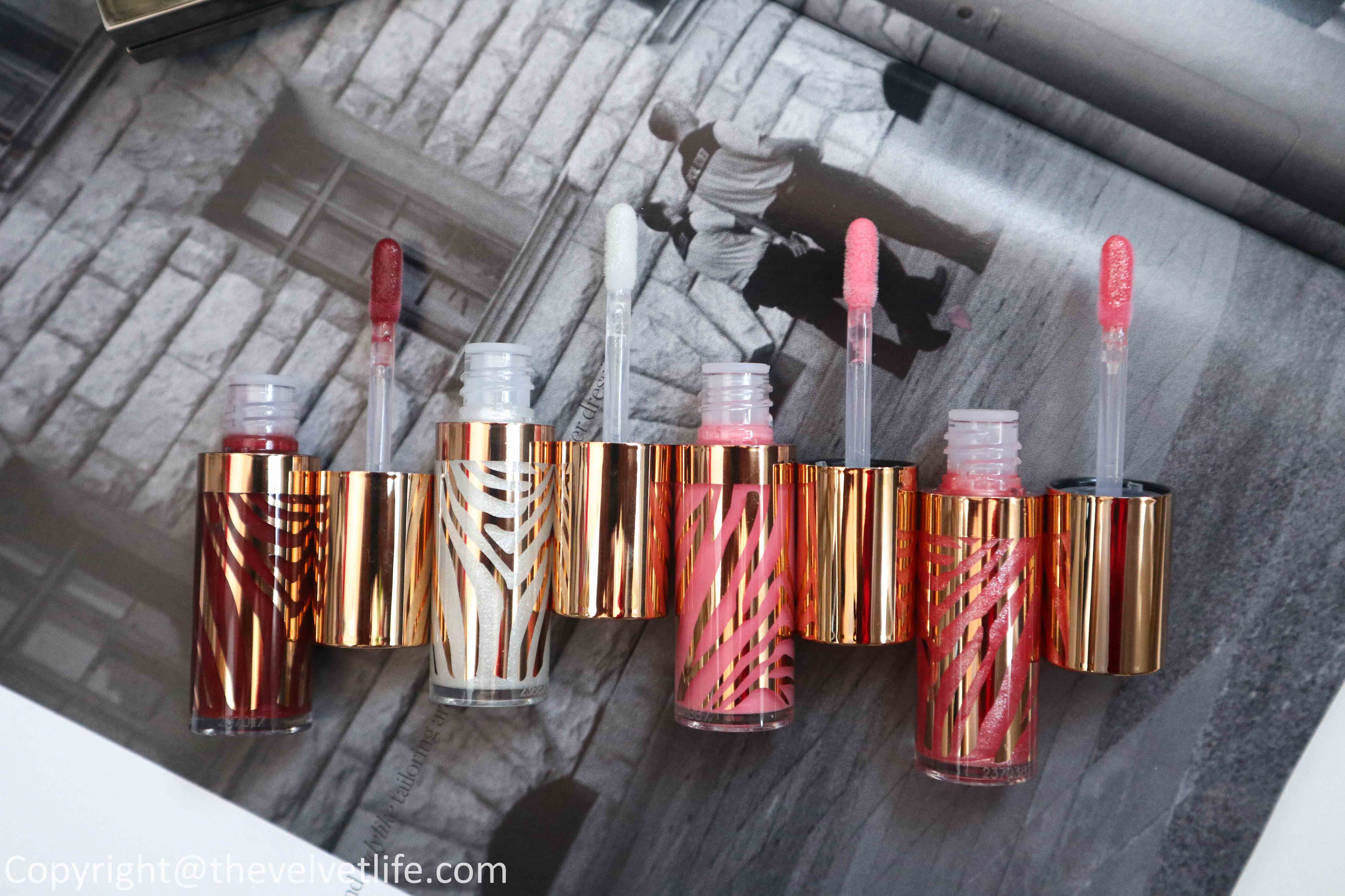 Review and swatches of the new Sisley Paris Le Phyto-gloss collection 