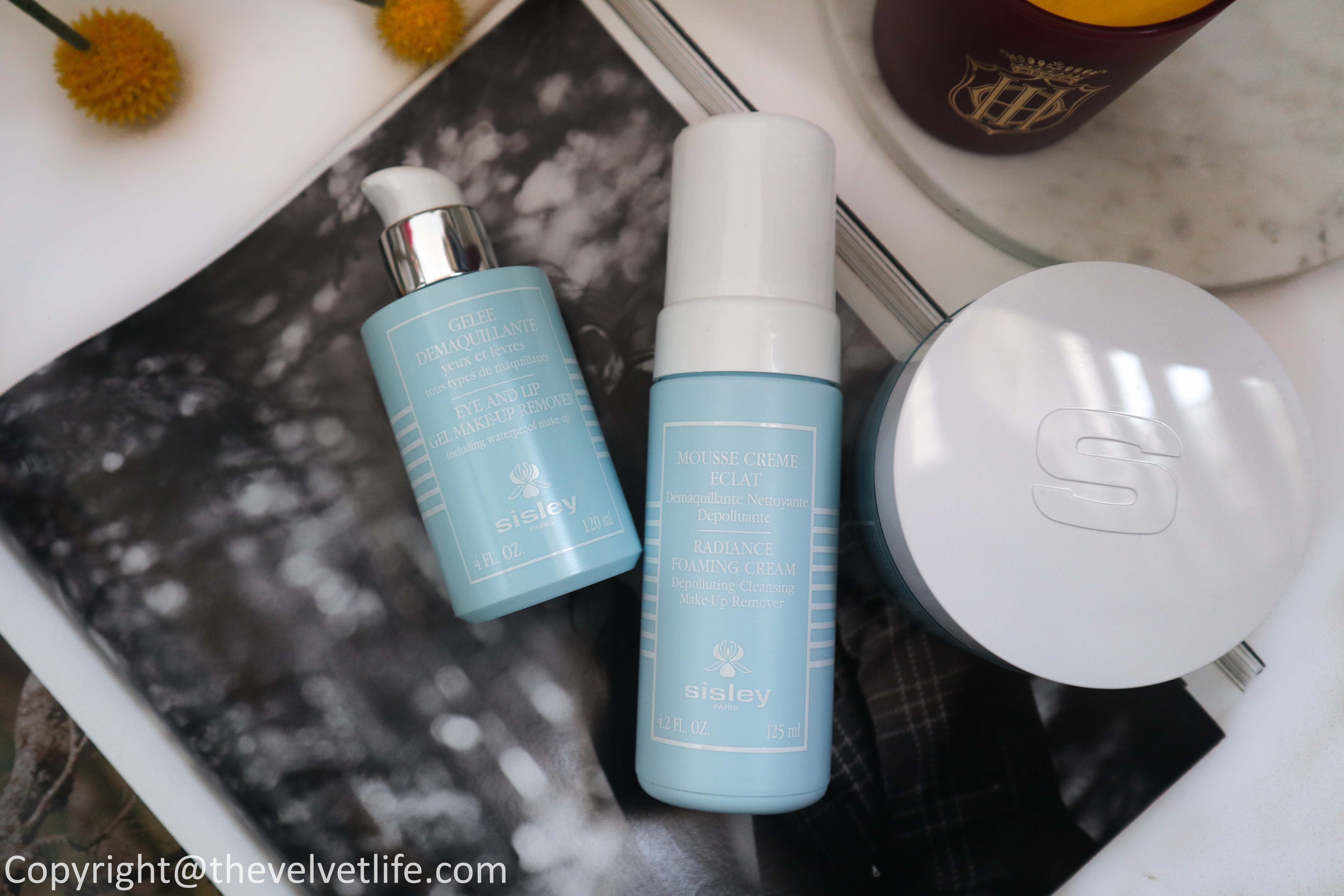 New Sisley Paris Triple-Oil Balm Makeup Remover & Cleanser review of Sisley Paris Eye and Lip Gel Makeup Remover, Radiance Foaming Cream Cleanser
