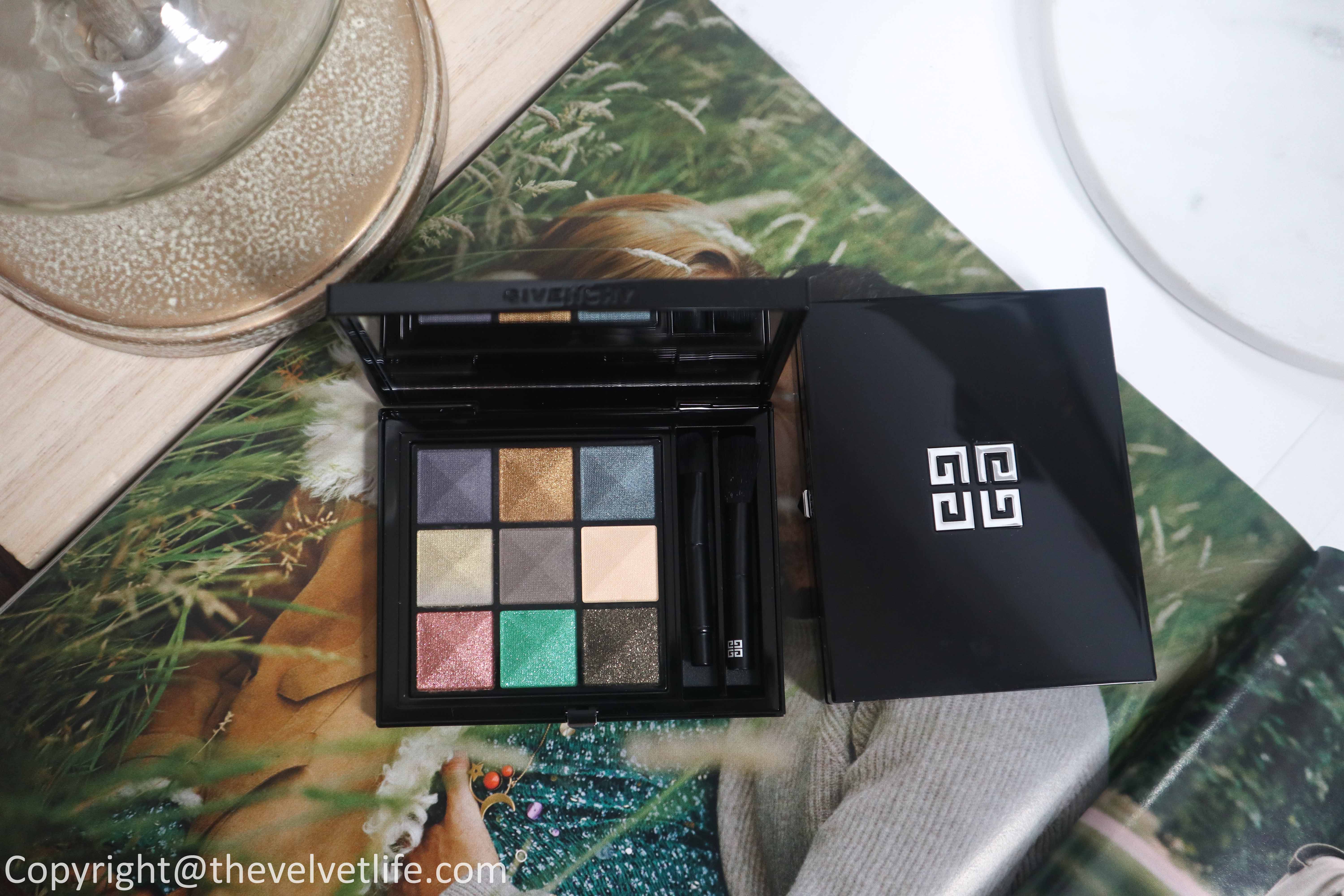 New Givenchy Le 9 De Givenchy Eyeshadow Palette review and swatches of harmony 9.02 and 9.05 