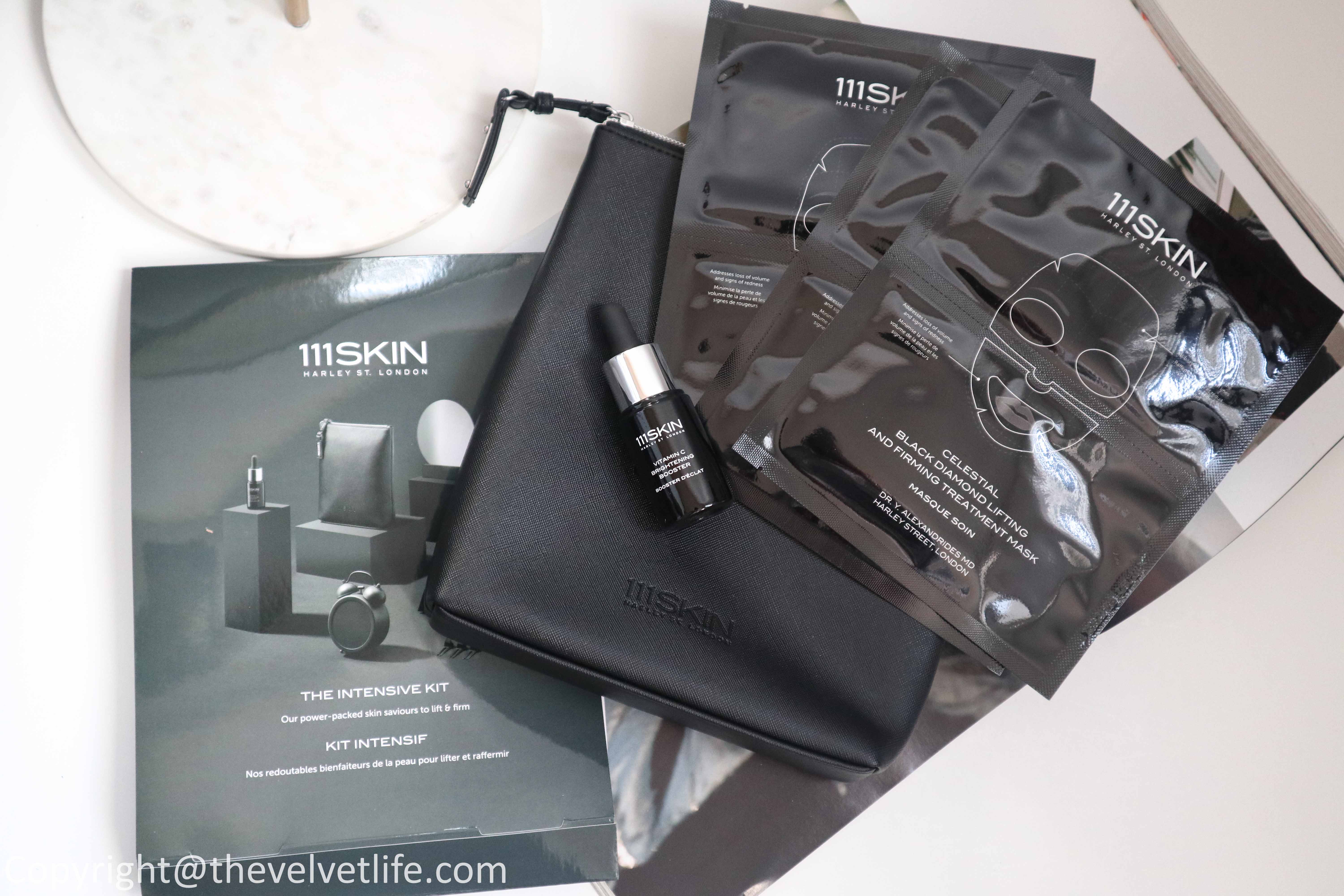 111Skin review The Intensive Kit Vitamin C Brightening Booster, Celestial Black Diamond Lifting and Firming Treatment Mask, 111Skin The Radiance Kit Rose Gold Illuminating Eye Mask, Rose Gold Brightening Facial Treatment Mask, Rose Gold Radiance Booster