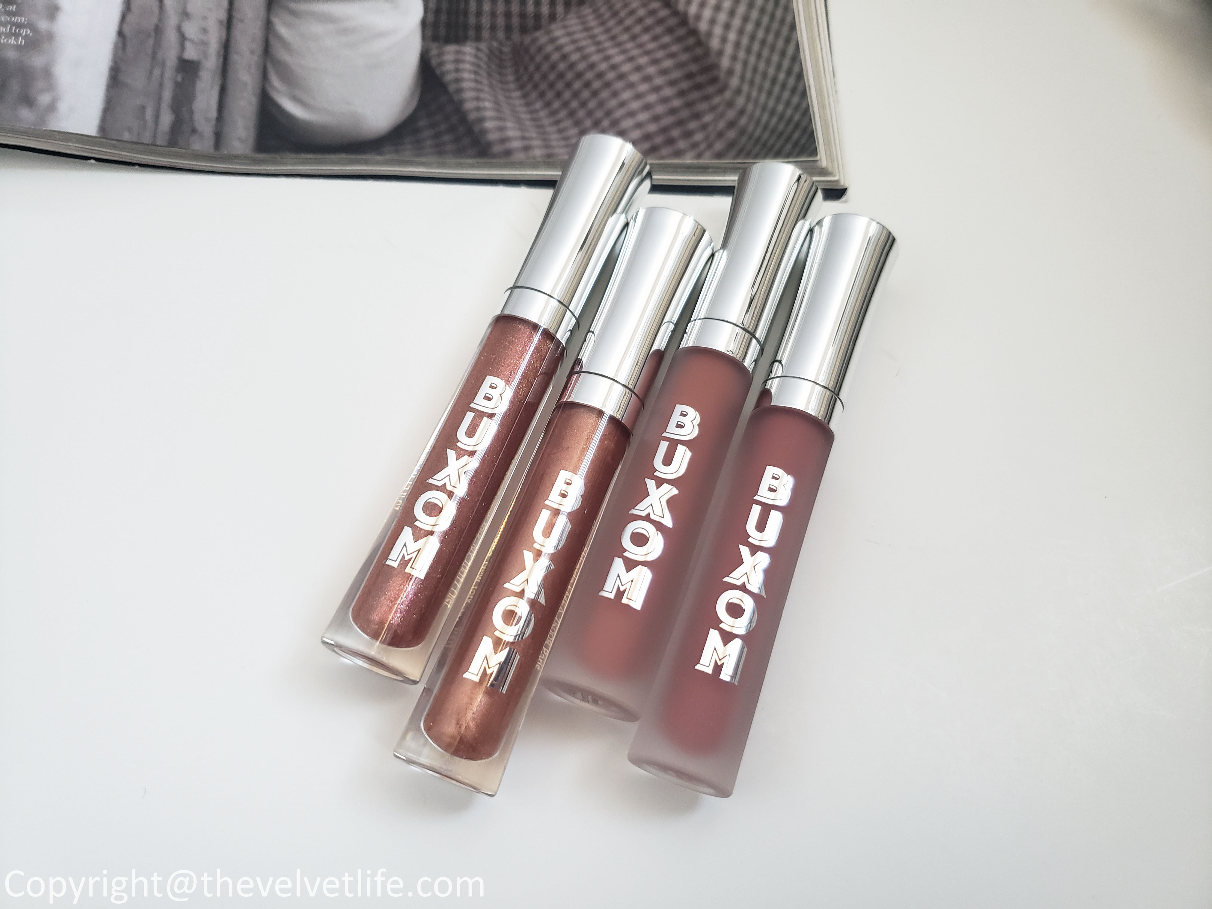 Buxom Full-On Fall Gloss Collection limited-edition review swatches of two Full-On Plumping Lip Polishes and two Full-On Plumping Lip Creams