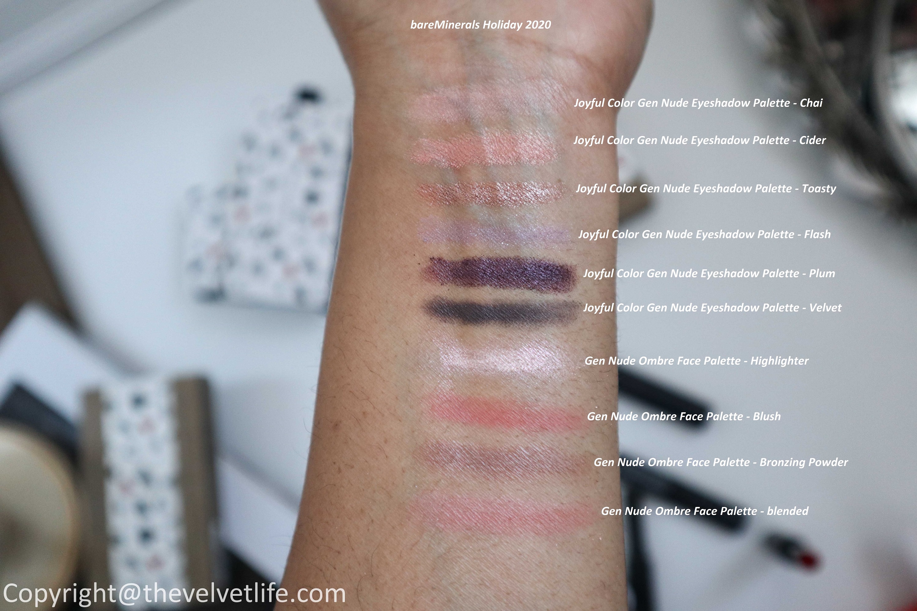 bareMineral Holiday 2020 collection review and swatches
